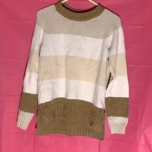 Time and True Striped Knit Sweater